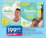 Pampers Baby Dry Disposable Nappies Jumbo Pack-Per Pack