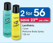 Lentheric I Love Perfume Body Spray-For 2 x 125ml