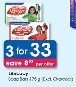 Lifebuoy Soap Bars (Excl.Charcoal)-For 3 x 175g