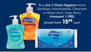Clicks Hygiene Hand Sanitisers, Handwashes, Cleansers Or Wipes -Each