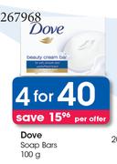 Dove Soap Bars-For 4 x 100g