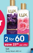 Lux Body Wash-For 2 x 400ml