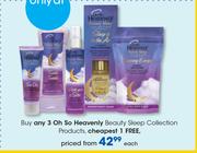 Oh So Heavenly Beauty Sleep Collection Products-Each