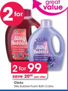 Clicks Silky Bubbles Foam Bath-For 2 x 2L