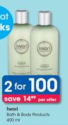Iwori Bath & Body Products-For 2 x 400ml