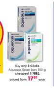 Clicks Aqueous Soap Bars-100g Each