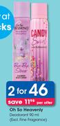 Oh So Heavenly Deodorant (Excl. Fine Fragrance)-For 2 x 90ml