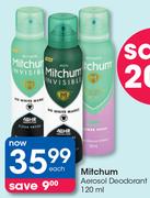 Mitchum Aerosol Deodorant-120ml Each