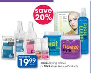 Clicks Styling Colour Or Clicks Hair Rescue Products-Each