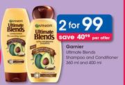 Garnier Ultimate Blends Shampoo & Conditioner 360ml & 400ml-For 2