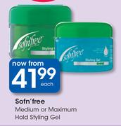 Sofn'Free Medium Or Maximum Hold Styling Gel-Each