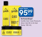 Schwarzkopf Got2b Hair Care Products (Excl. Gel 50ml & Hair Spray 100ml)-Each