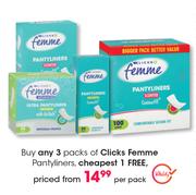 Clicks Femme Pantyliners-Per Pack