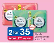 Lil-Lets Essentials Pads Value Pack-For 2