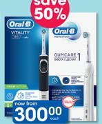 Oral-B D100 & Gumcare Rechargeable Toothbrushes-Each