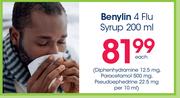 Benylin 4 Flu Syrup-200ml Each