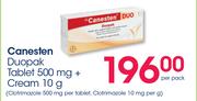 Canesten Duopak Tablet 500 mg + Cream 10g-Per Pack