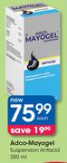 Adco Mayogel Suspension Antacid-350ml Each