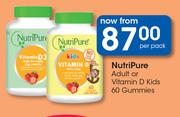 Nutri Pure Adult Or Vitamin D Kids 60 Gummies-Per Pack