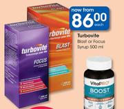 Turbovite Blast Or Focus Syrup-500ml Each