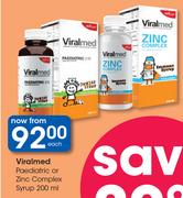 Viralmed Paediatric Or Zinc Complex Syrup-200ml Each