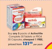 ActivoVite Complete 30 Tablets Or PRO4 30 Capsules-Per Pack