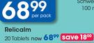 Relicalm 20 Tablets-Per Pack