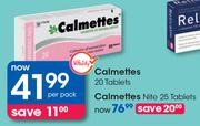 Calmettes Nite 25 Tablets-Per Pack