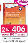 Clicks Glucosamine Supplement 2 x 90 Capsules-For 2 Per Offer