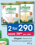 Lifegain Advanced Nutritional Supplement-For 2 x 300g