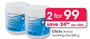Clicks Arnica Soothing Gel-For 2 x 500g