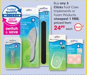 Clicks Foot Care Implements Or Foam Products-Each
