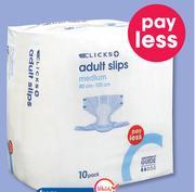 Clicks Pay Less Adult Slips 10 Pack Medium-Per Pack