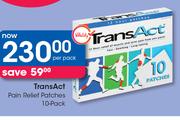 TransAct Pain Relief Patches 10 Pack-Per Pack