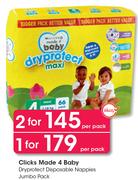 Clicks Made 4 Baby Dryprotect Disposable Nappies Jumbo Pack-Per Pack