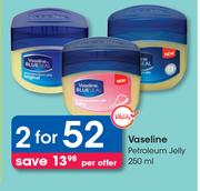 Vaseline Petroleum Jelly-For 2 x 250ml Per Offer