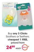 Clicks Soothers Or Teethers-Each