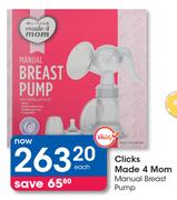 Clicks Made 4 Mom Manual Breast Pump-Each