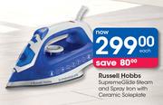 Russell Hobbs Supreme Glide Steam And Spray Iron With Ceramic Soleplate-Each