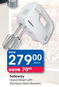 Safeway Hand Mixer With Stainless Steel Beaters-Each