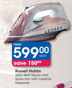 Russell Hobbs 2400 Watt Steam And Spray Iron With Ceramic Soleplate-Each