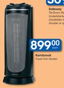 Kambrook Tower Fan Heater-Each