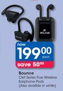 Bounce Clef Series True Wireless Earphone Pods-Each