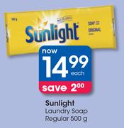 Sunlight Laundry Soap Regular-500g Each