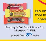 Deli Snack Bars-40g Each