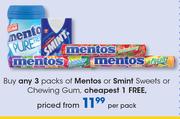 Mentos Or Smint Sweets Or Chewing Gum-Per Pack