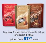 Lindt Lindor Cornets-125g Each