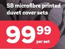 SB Microfibre Printed Duvet Cover Sets-Per Set