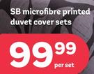 SB Microfibre Printed Duvet Cover Sets-Per Set