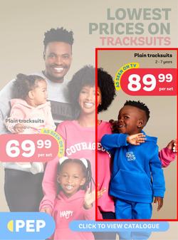 PEP : Lowest Prices On Tracksuits (24 February - 23 March 2023), page 1